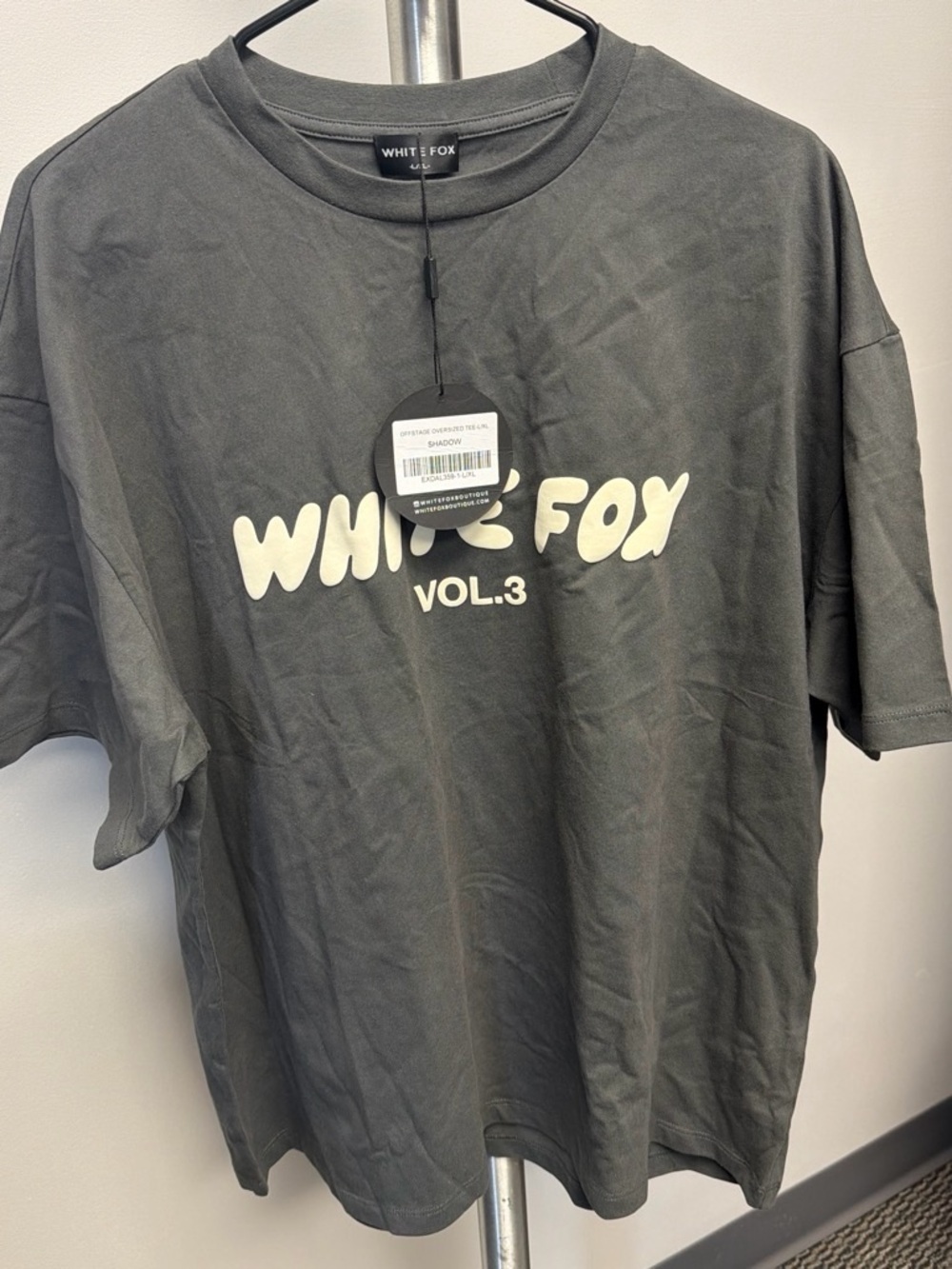 White Fox Boutique Charcoal Graphic 'WHITE FOX VOL.3' Tee